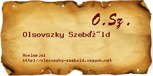 Olsovszky Szebáld névjegykártya